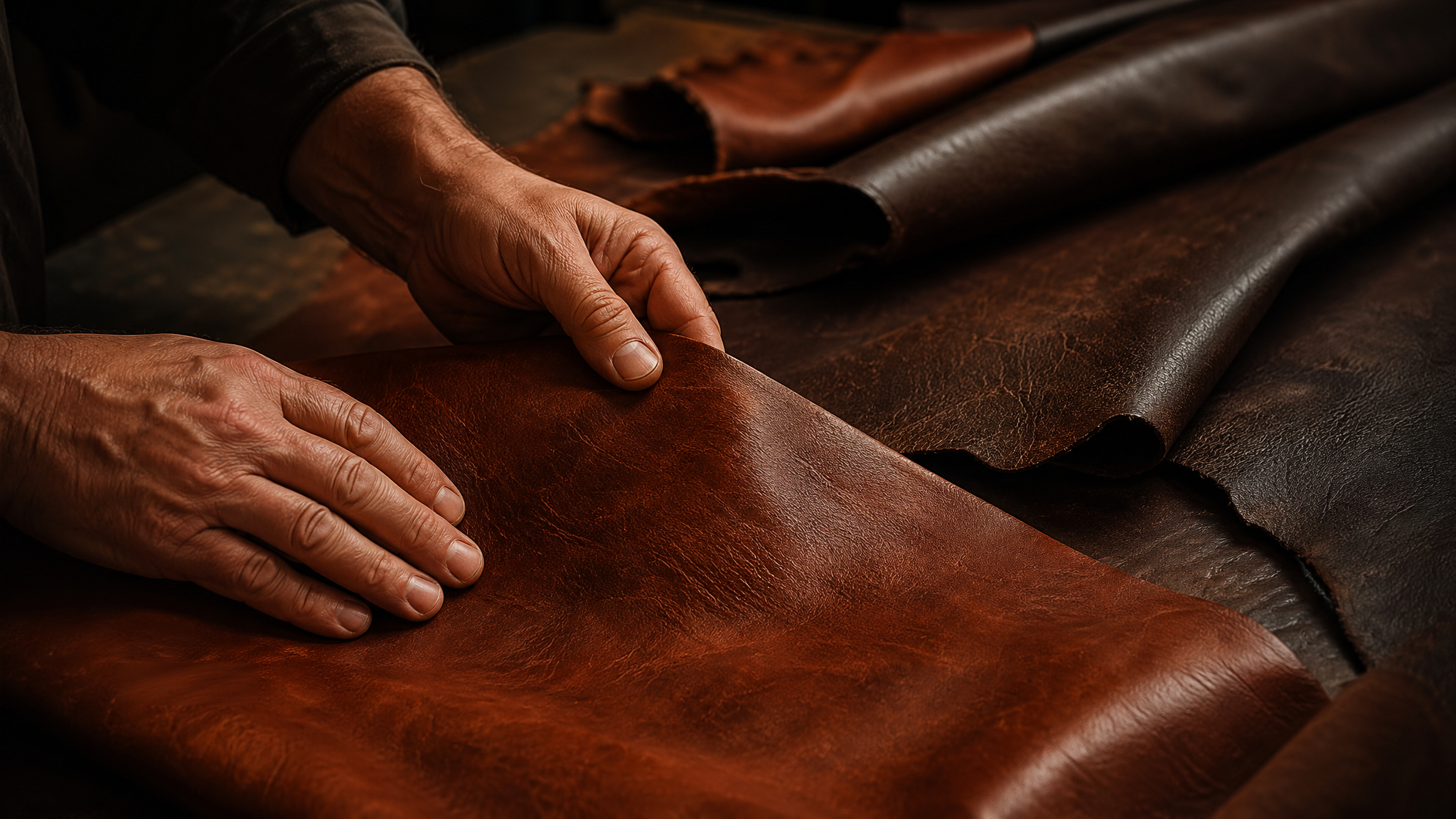 Leather goods making process: Leather selection