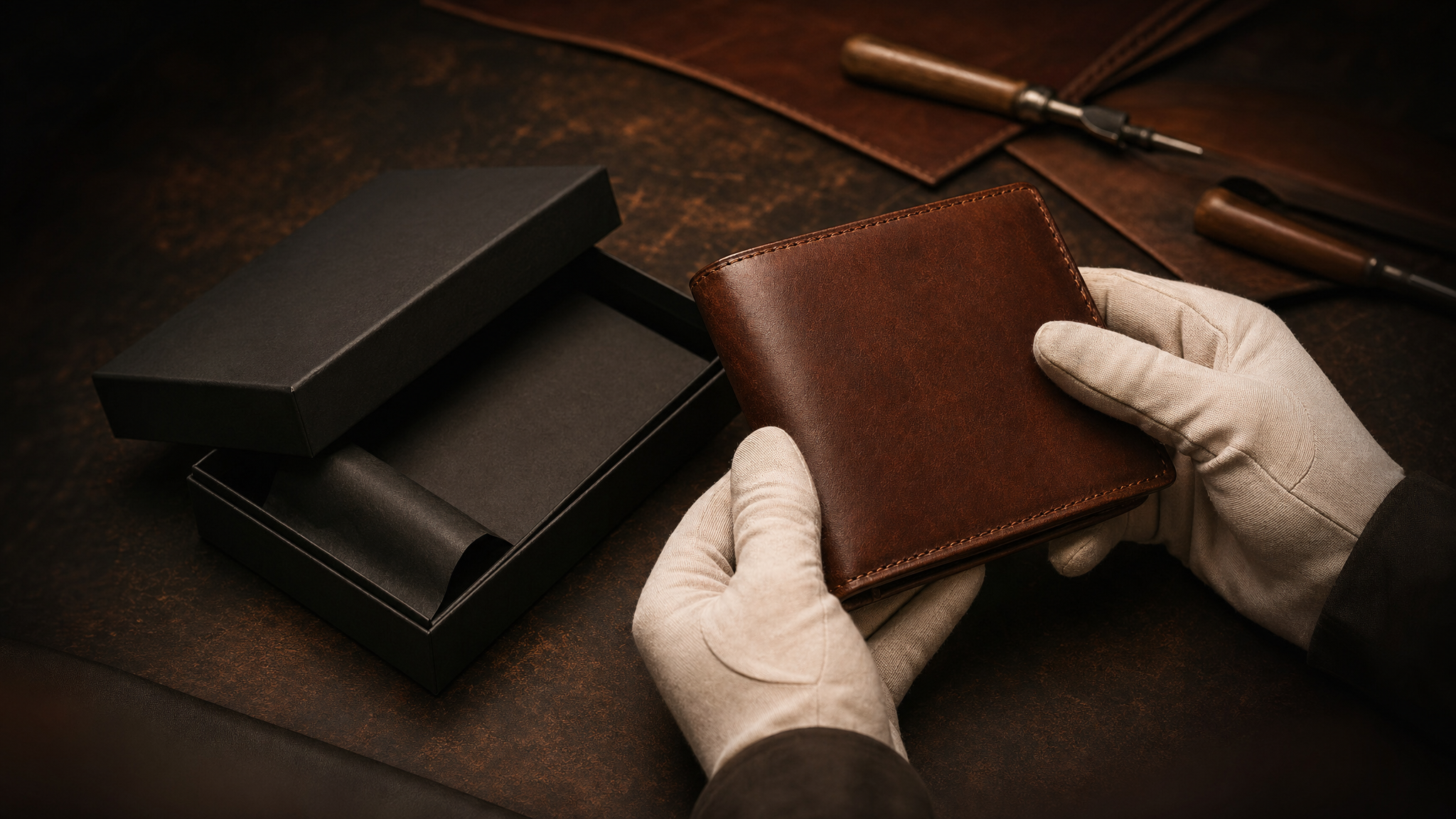Leather goods making process: Packaging
